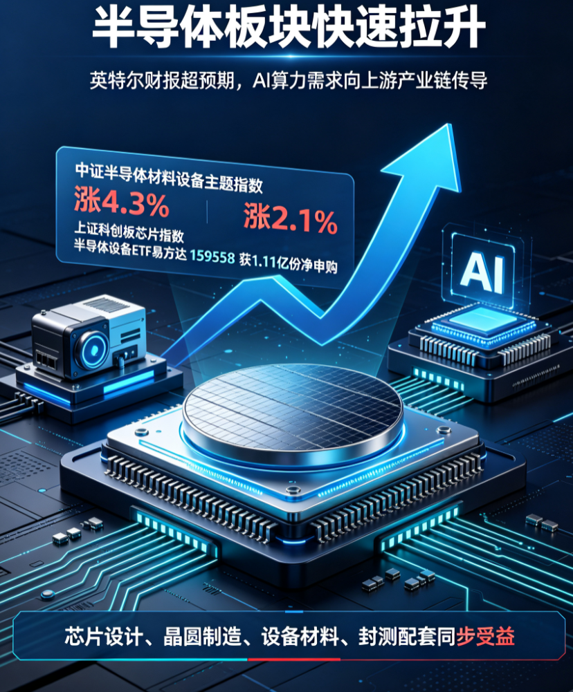 Chart showing rapid surge of semiconductor sector